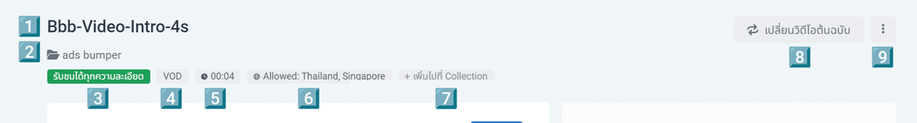 UI บริเวณด้านบน